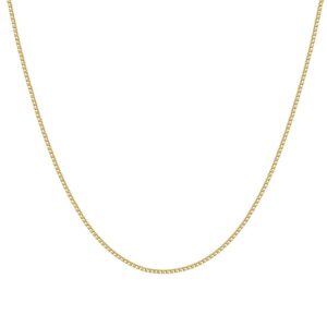 PAVOI 14K Gold Plated Adjustable Link Chain Necklace for Women | Box Rope Sphere Bead Serpentine Anchor Mariner Gold Chain Necklaces