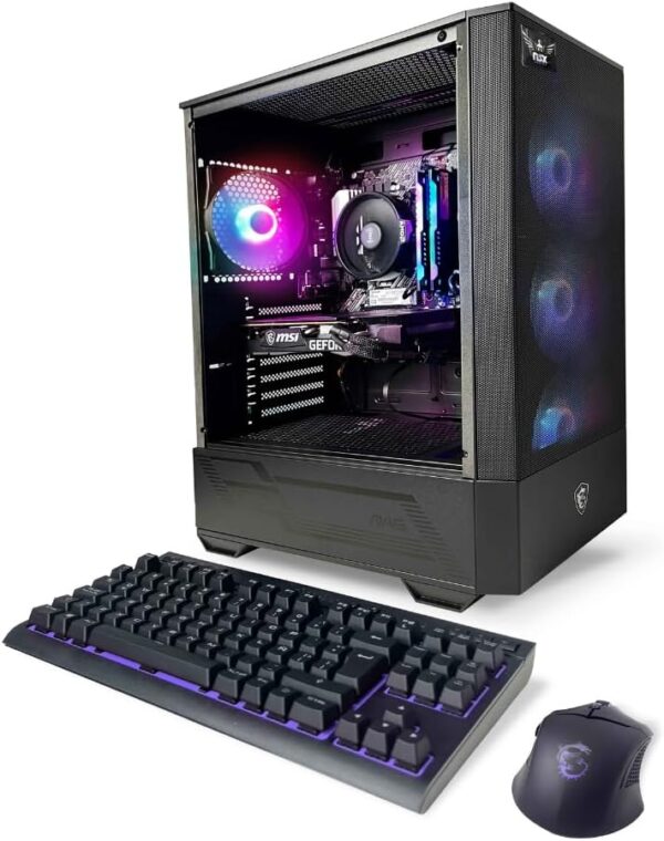 PC Tomcat AMD Ryzen 5 5500 3.6 GHz, RTX 3050, 512 GB NVME SSD, 16GB DDR4 RGB RAM 3600, 550W Bronze PSU, Windows 11 Home 64-bit Built in USA WiFi Ready