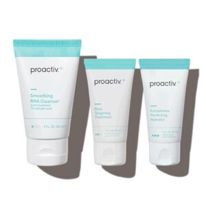 Proactiv+ 3 Step Advanced Skincare Acne Treatment – Salicylic Acid Face Wash, Benzoyl Peroxide Pore Minimizing Treatment, and Salicylic Acid Hydrating Moisturizer - 30 Day...