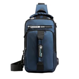 Return Pallets for Sale Liquidation, Sling Bag Crossbody Shoulder Outdoor Hiking Backpack with USB Charge Port for Women Men (Blue)