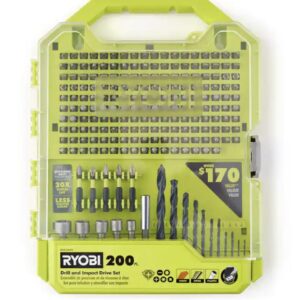 RYOBI 200 Piece Drill and Impact Drive Set