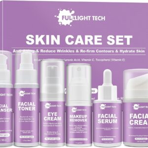 Skin Care Set,Anti Aging Skin Care Kit,Reduce Wrinkles & Hydrate Skin,Facial Skin Care Routine Kit Women Teen Girls Skincare Gift Set,Wife Mom Women Gifts for...