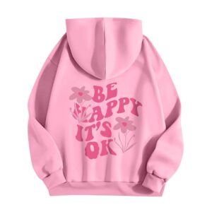 Spring Hoodies For Teen Girls 2025 Long Sleeve Casual Graphic Sweatshirts Drawstring Oversized Hoodie