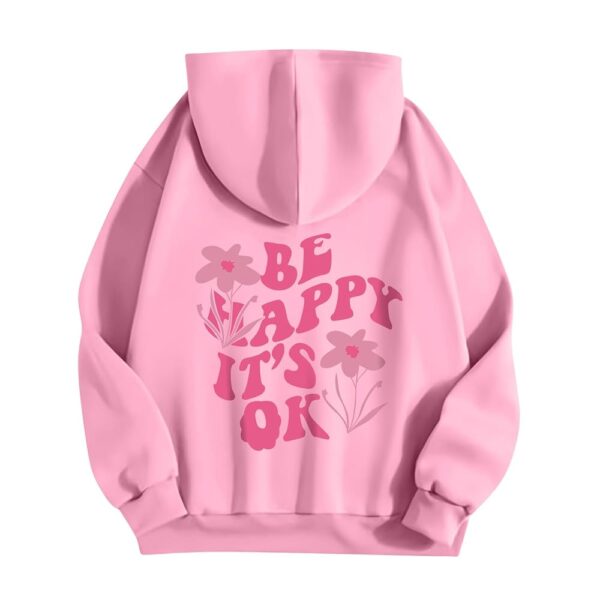 Spring Hoodies For Teen Girls 2025 Long Sleeve Casual Graphic Sweatshirts Drawstring Oversized Hoodie