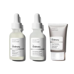 The Ordinary Acne Collection - Skin Care Bundle Set For Oily, Acne Prone Skin - Salicylic Acid 2% Solution, Niacinamide 10% + Zinc 1%, Natural Moisturizing Factors + Beta Glucan