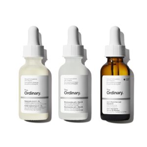 The Ordinary Radiant Skin Collection - Skin Care Bundle Set for Dry Skin - Hyaluronic Acid 2% + B5 1 Fl Oz, Niacinamide 10% + Zinc 1% 1 Fl Oz, 100% Plant-Derived Squalane 1 Fl Oz