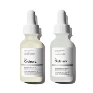 The Ordinary Skin Support Basics Duo - Skin Care Bundle Set For All Skin Types- Hyaluronic Acid 2% + B5 1 Fl Oz, Niacinamide 10% + Zinc 1% 1 Fl Oz