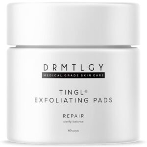 tingl Face and Body Exfoliator Pads - Anti Aging Acne Treatment with Glycolic Acid, Lactic Acid, and Salicylic Acid - Pore Minimizer, Oil Cleanser, Blackhead Remover and Skin...