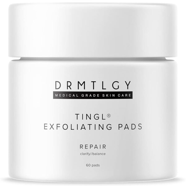 tingl Face and Body Exfoliator Pads - Anti Aging Acne Treatment with Glycolic Acid, Lactic Acid, and Salicylic Acid - Pore Minimizer, Oil Cleanser, Blackhead Remover and Skin...