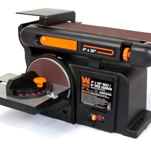 WEN Benchtop Belt and Disc Sander with 4 x 36 in. Belt, 6 in. Disc and Cast Iron Base (6502T)