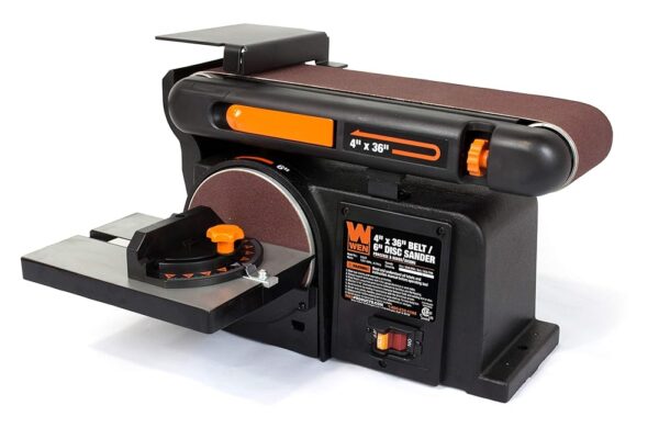 WEN Benchtop Belt and Disc Sander with 4 x 36 in. Belt, 6 in. Disc and Cast Iron Base (6502T)