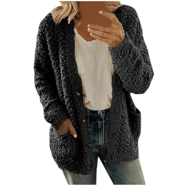 Winter Coat for Women 2024 Soft Fleece Jacket Fuzzy Sherpa Cardigan Open Front Fleece Jacket Warm Casual