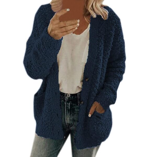 Winter Coat for Women 2024 Soft Fleece Jacket Fuzzy Sherpa Cardigan Open Front Fleece Jacket Warm Casual