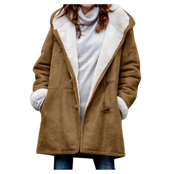 Winter Coats for Women 2024 Warm Plus Size Fleece Lined Jackets Button Down Sherpa Fur Hooded Parka Peacoat Outerwear