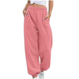 Womens Sweatpants 2024,High Waisted Baggy Sweatpants Joggers Sport Active Workout Jogger Pants with Pockets