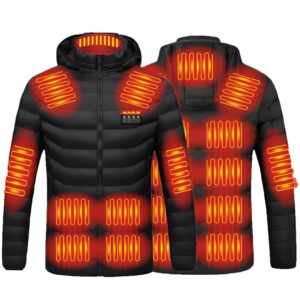 YMADREIG Heated Jacket for Men Women 2024 Winter New Heated Coat Soft Shell Warm Heating Jackets Outdoor Winter Clothes