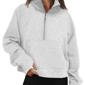 AUTOMET Womens Sweatshirts Half Zip Cropped Pullover Fleece Quarter Zipper Hoodies 2025 Fall Fashion Outfits Clothes