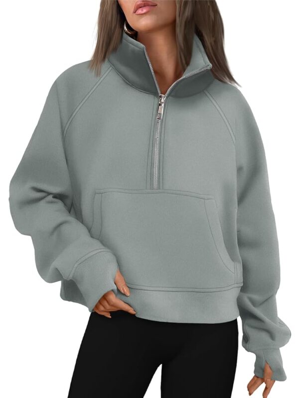 AUTOMET Womens Sweatshirts Half Zip Cropped Pullover Fleece Quarter Zipper Hoodies 2025 Fall Fashion Outfits Clothes