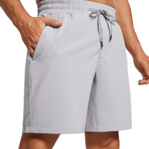 CRZ YOGA Men's Linerless Workout Shorts - 7'' Quick Dry for Running Sports Athletic Gym with Pockets