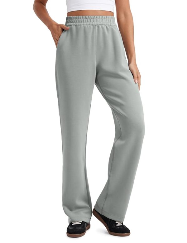 CRZ YOGA SoftAura Wide Leg Sweatpants Women 31" Modal High Waisted Lounge Travel Casual Sweat Pants with Pockets Drawstring
