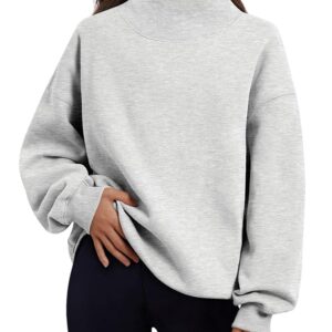 Trendy Queen Womens Oversized Sweatshirts Turtleneck Pullover Long Sleeve Hoodies Tops Fall Fashion Outfits 2025 Clothes