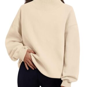 Trendy Queen Womens Oversized Sweatshirts Turtleneck Pullover Long Sleeve Hoodies Tops Fall Fashion Outfits 2025 Clothes