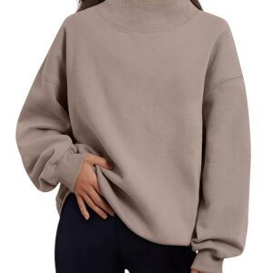 Trendy Queen Womens Oversized Sweatshirts Turtleneck Pullover Long Sleeve Hoodies Tops Fall Fashion Outfits 2025 Clothes