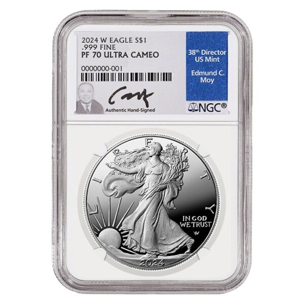 2024 $1 Silver American Eagle Proof 70 - amazonmegawarehouse.com