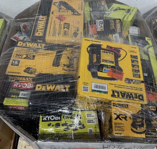 Dewalt and Milwaukee Tool Pallets - Amazon Mega warehouse